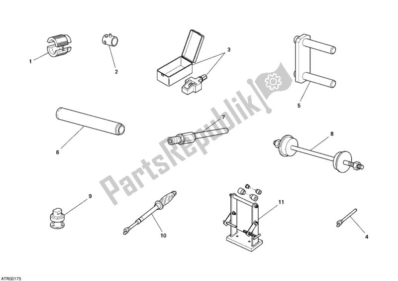 Alle onderdelen voor de Werkplaats Service Tools, Frame van de Ducati Sportclassic Sport 1000 Single-seat JAP 2007